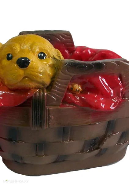 Кашпо щенки в корзине 20*30*17